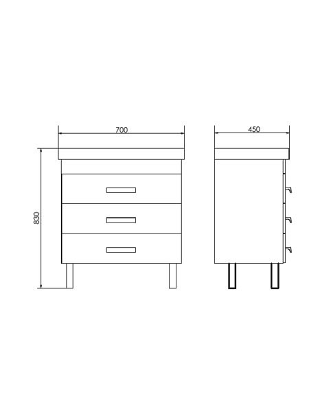 Мебель для ванной комнаты Comforty Никосия 70Н напольная, белый дуб