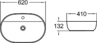 Накладная раковина SantiLine SL-1082