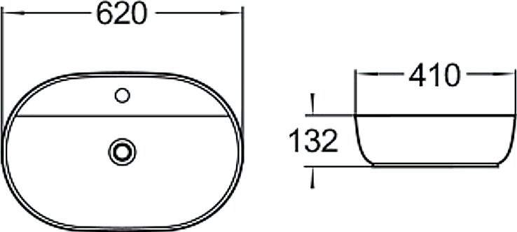 Накладная раковина SantiLine SL-1082