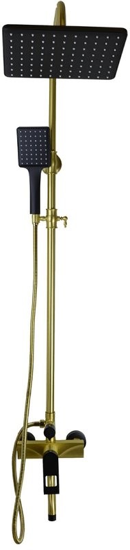 Душевая стойка Bronze de Luxe Element EL77/1GB матовое золото, черная