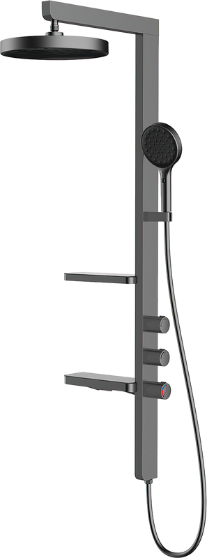 Душевая стойка Vincea Inspire VSFS-3I11GM вороненая сталь
