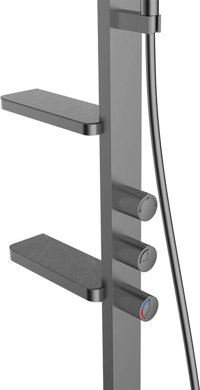 Душевая стойка Vincea Inspire VSFS-3I11GM вороненая сталь