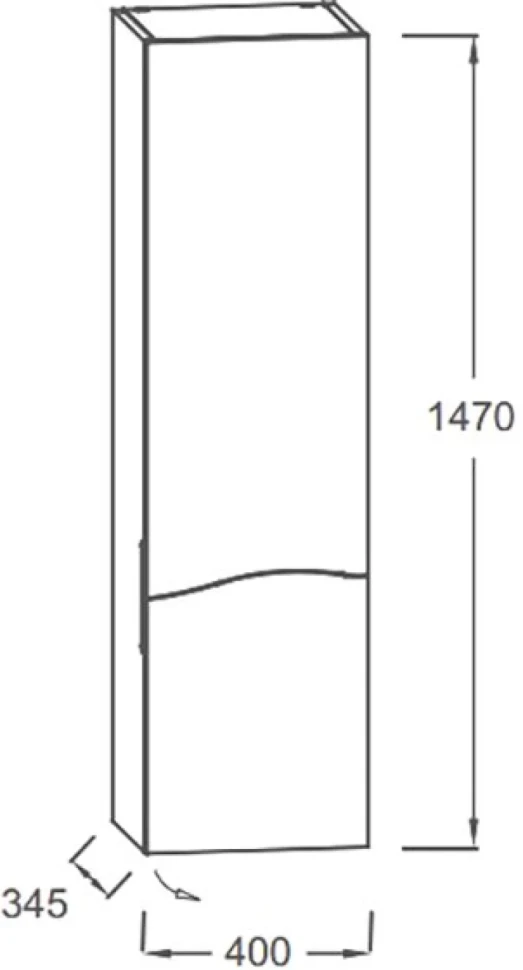 Шкаф пенал для ванной Jacob Delafon Sherwood EB1836RRU-P13 R состаренный дуб