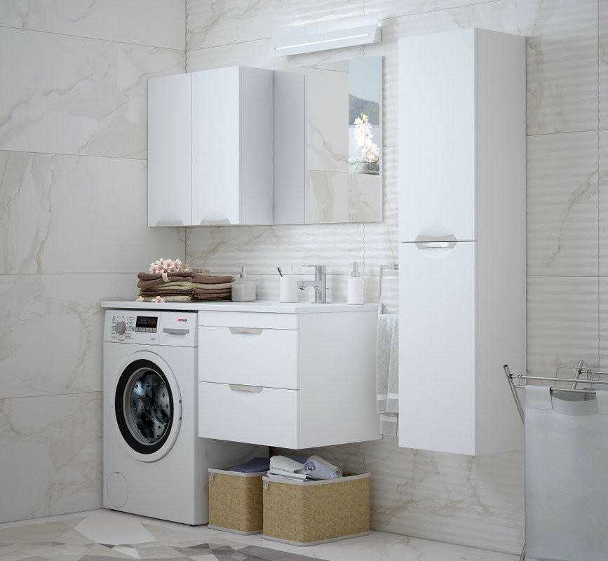 Тумба с раковиной Corozo Алиот 120, подвесная, под стиральную машину R