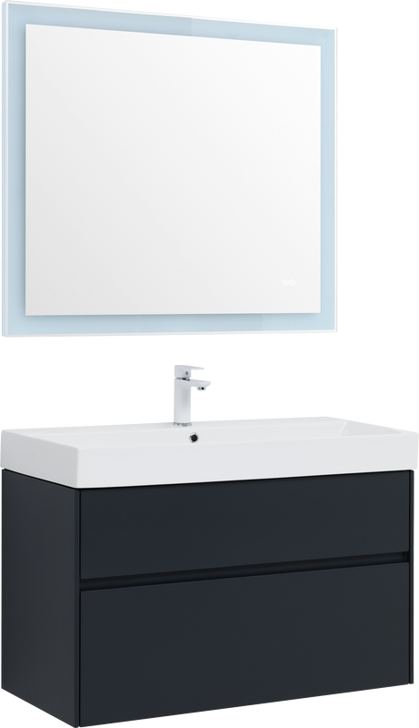 Мебель для ванной комнаты Aquanet Бруклин 100 антрацит