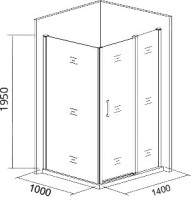 Душевой уголок Good Door Antares Antares WTW+SP 140х100