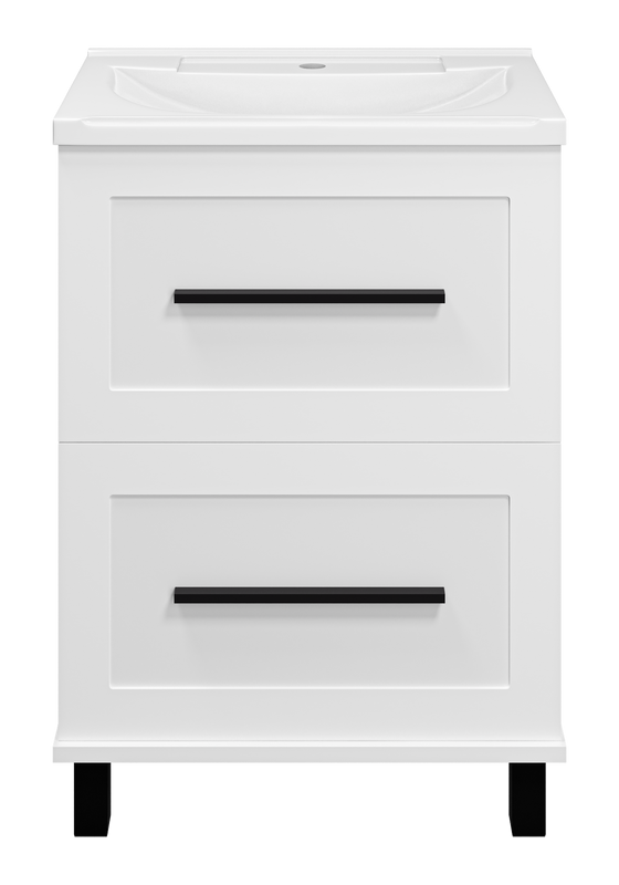Тумба под раковину без столешницы Misty Модерн 60 напольная, матовая белая