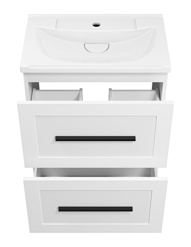 Тумба под раковину без столешницы Misty Модерн 60 напольная, матовая белая