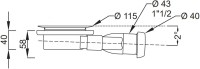 Поддон для душа Jacob Delafon Flight Neus E66512 100х80 с сифоном