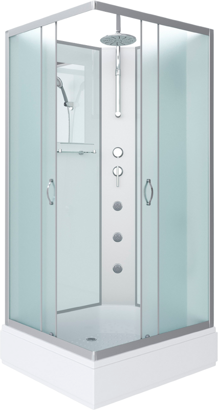 Душевая кабина Niagara Classic NG-33084-14QBKTG 100х80 см, без крыши, с гидромассажем и тропическим душем