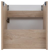 Тумба под раковину без столешницы Aquanet Оптима 50 подвесная, дуб светлый, белый сатин