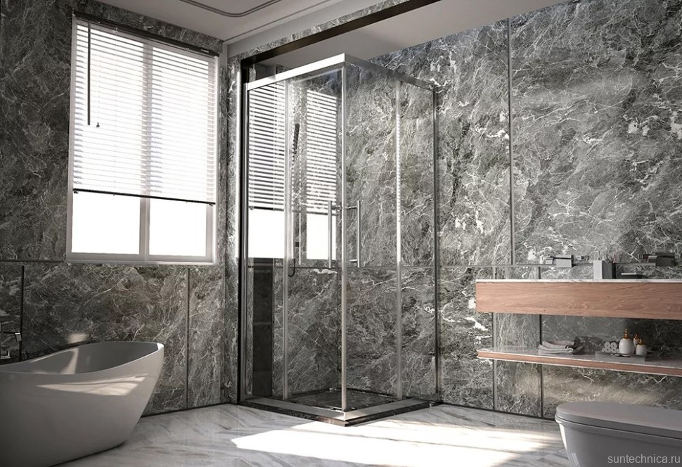 Душевой уголок Veconi Premium Trento PTC-20CH 100x80, профиль хром, стекло прозрачное