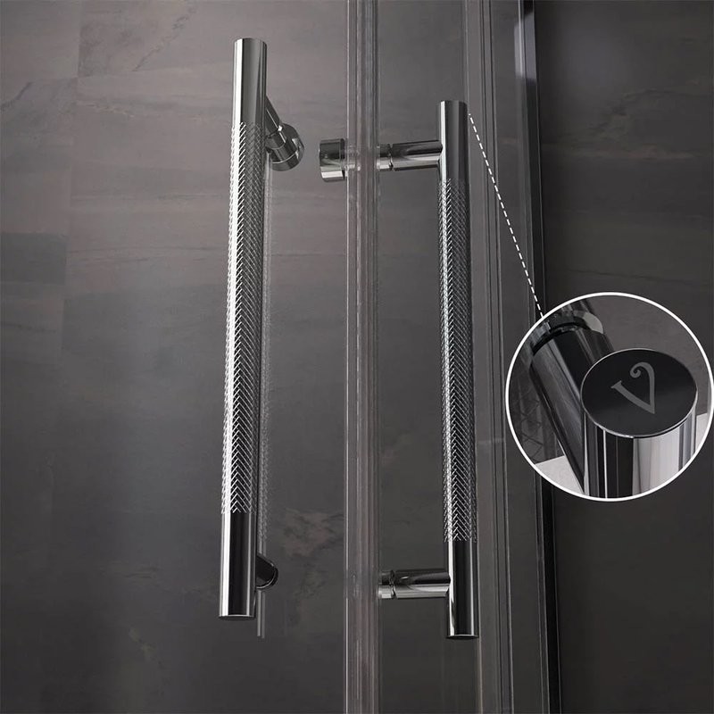 Душевой уголок Veconi Premium Trento PTC-20CH 100x80, профиль хром, стекло прозрачное