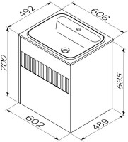 Мебель для ванной комнаты AM.PM Func 60 белая матовая, с двумя ящиками