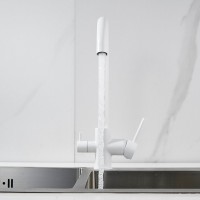 Смеситель для кухни Shevanik S128C белый