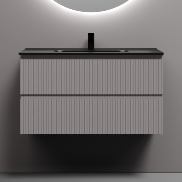 Тумба с раковиной Sancos Snob R 90 doha soft, раковина CN7002MB