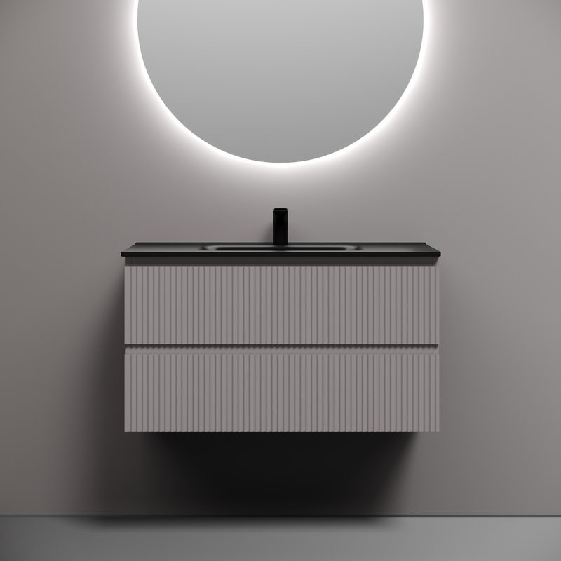 Тумба с раковиной Sancos Snob R 90 doha soft, раковина CN7002MB