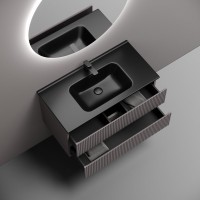 Тумба с раковиной Sancos Snob R 90 doha soft, раковина CN7002MB