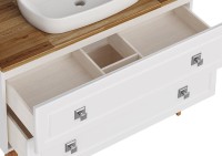 Тумба под раковину со столешницей ASB-Woodline Каталина 100 слоновая кость