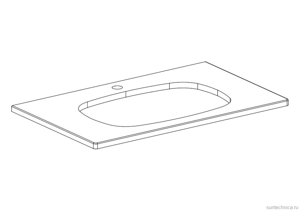 Тумба под раковину со столешницей ASB-Woodline Каталина 100 слоновая кость