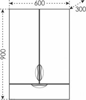 Шкаф СаНта Родос 60/90 с 1 ящиком Шкаф СаНта Родос 60/90 с 1 ящиком