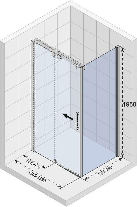 Душевой уголок Riho Ocean O203 140x80, L