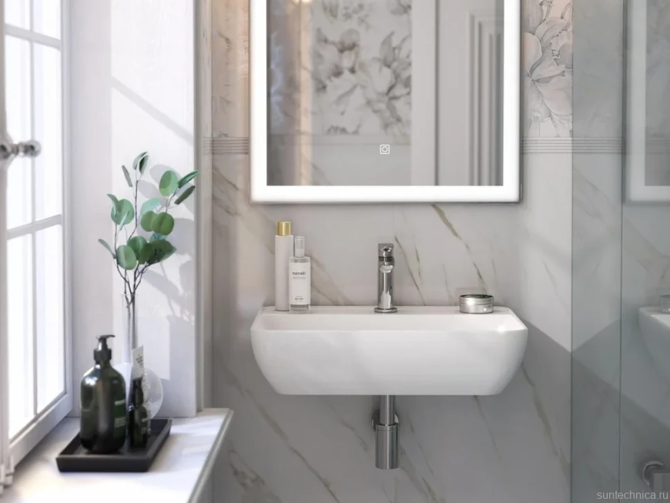 Раковина KERAMA MARAZZI Plaza 55 подвесная, белая глянцевая