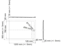Поддон для душа Wasserkraft Wiese 84T07 120x90 Поддон для душа Wasserkraft Wiese 84T07 120x90