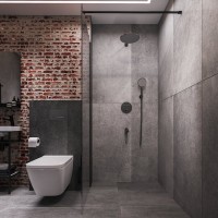 Душевой комплект STWORKI Левангер S07210GB С ВНУТРЕННЕЙ ЧАСТЬЮ, изливом, воронёная сталь