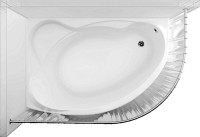 Акриловая ванна Aquanet Jersey 00205405 L 170x100 см, угловая, левая, пристенная, белая, асимметричная, с каркасом