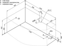 Акриловая ванна Aquanet Jersey 00205405 L 170x100 см, угловая, левая, пристенная, белая, асимметричная, с каркасом