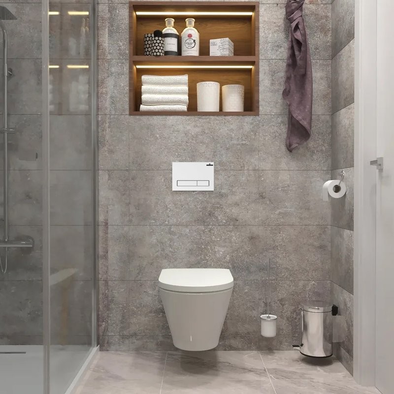 Комплект Lavinia Boho Унитаз подвесной Elegant Rimless 3308101R + Крышка-сиденье Elegant 33290700 с микролифтом + Инсталляция RelFix 38010010 + Кнопка RelFix 3805001W белая