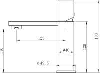 Смеситель для раковины Wonzon & Woghand WW-101-BS брашированный никель