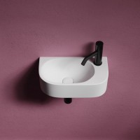 Раковина маленькая в туалет Ceramicanova Element CN6066L белый глянцевый