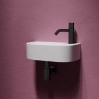Раковина маленькая в туалет Ceramicanova Element CN6066L белый глянцевый