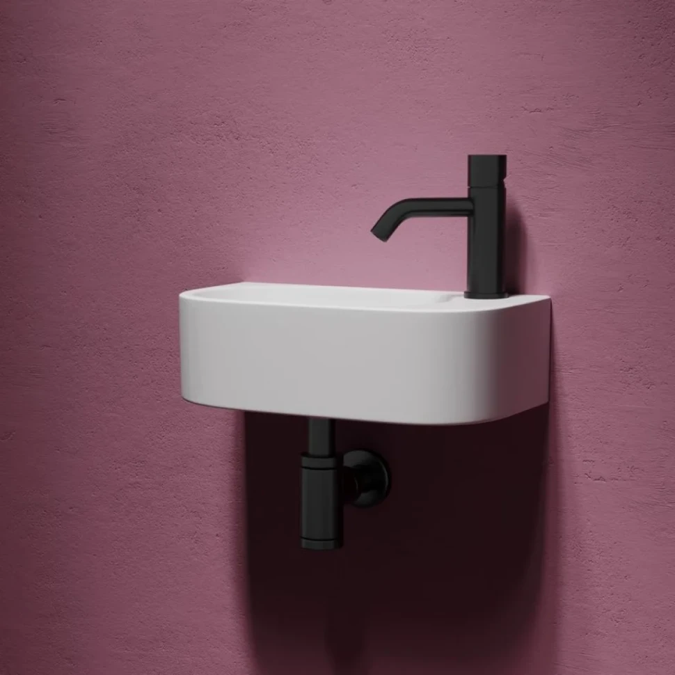 Раковина маленькая в туалет Ceramicanova Element CN6066L белый глянцевый