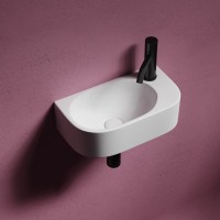 Раковина маленькая в туалет Ceramicanova Element CN6066L белый глянцевый