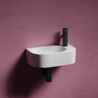 Раковина маленькая в туалет Ceramicanova Element CN6066L белый глянцевый
