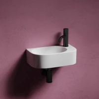 Раковина маленькая в туалет Ceramicanova Element CN6066L белый глянцевый
