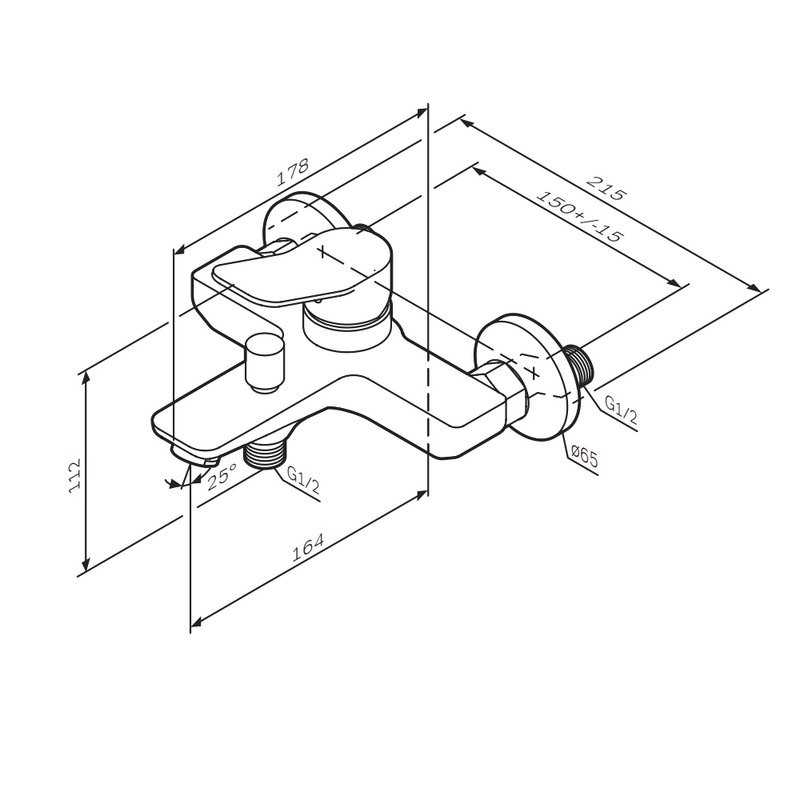 Душевой комплект Смеситель AM.PM X-Joy F85A10000 + Гарнитур Gem F0190000