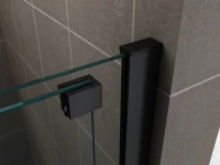 Душевая перегородка Abber Komfort AG09120B 120 см, профиль черный, стекло прозрачное