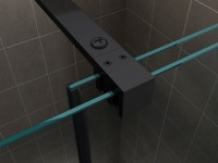 Душевая перегородка Abber Komfort AG09120B 120 см, профиль черный, стекло прозрачное