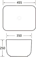 Накладная раковина SantiLine SL-1113MB черная матовая