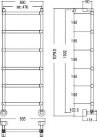 Полотенцесушитель водяной Margaroli Sole 442-6 хром Полотенцесушитель водяной Margaroli Sole 442-6 хром
