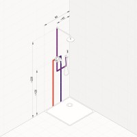 Душевой комплект Kludi Bozz 38736N076 С ВНУТРЕННЕЙ ЧАСТЬЮ, брашированное золото