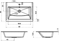 Тумба с раковиной Aquanet Lino 80 белый матовый