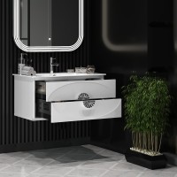 Тумба под раковину Opadiris Ибица 90 подвесная, фурнитура хром