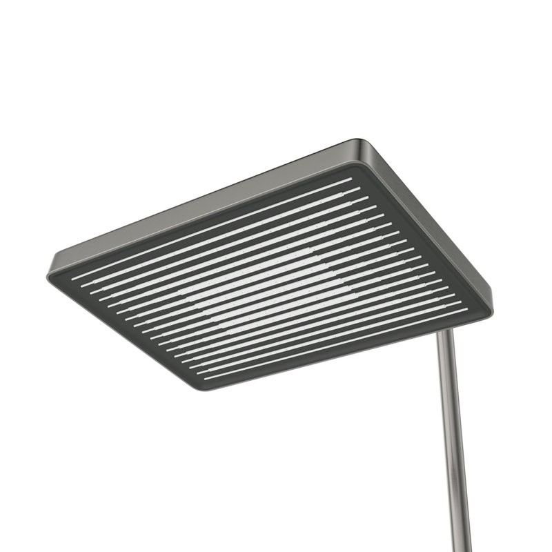 Душевая стойка Cezares Liner CVD-GM со смесителем и изливом, оружейная сталь