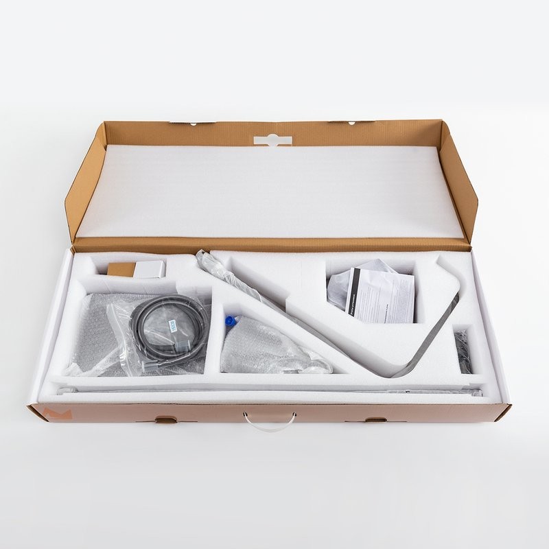 Душевая стойка Cezares Liner CVD-GM со смесителем и изливом, оружейная сталь