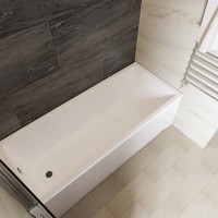 Акриловая ванна 1ACReal ОМР Palermo 180x80 см, пристенная, белая, с каркасом